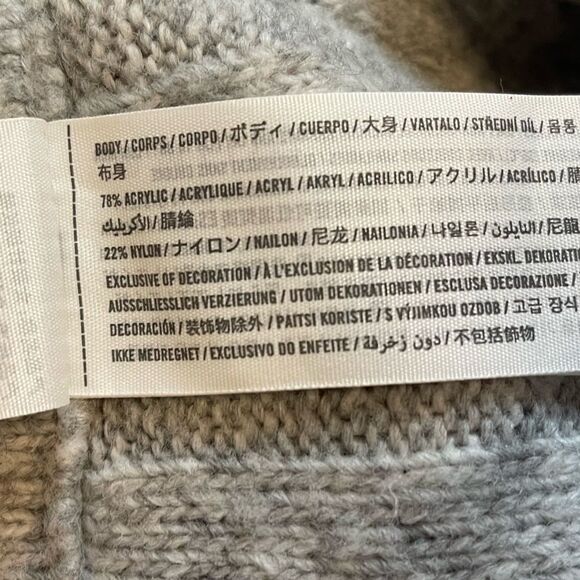 Abercrombie & Fitch Gray Knit Cardigan & Pant Sweater Set | SZ L & M - Picture 12 of 16